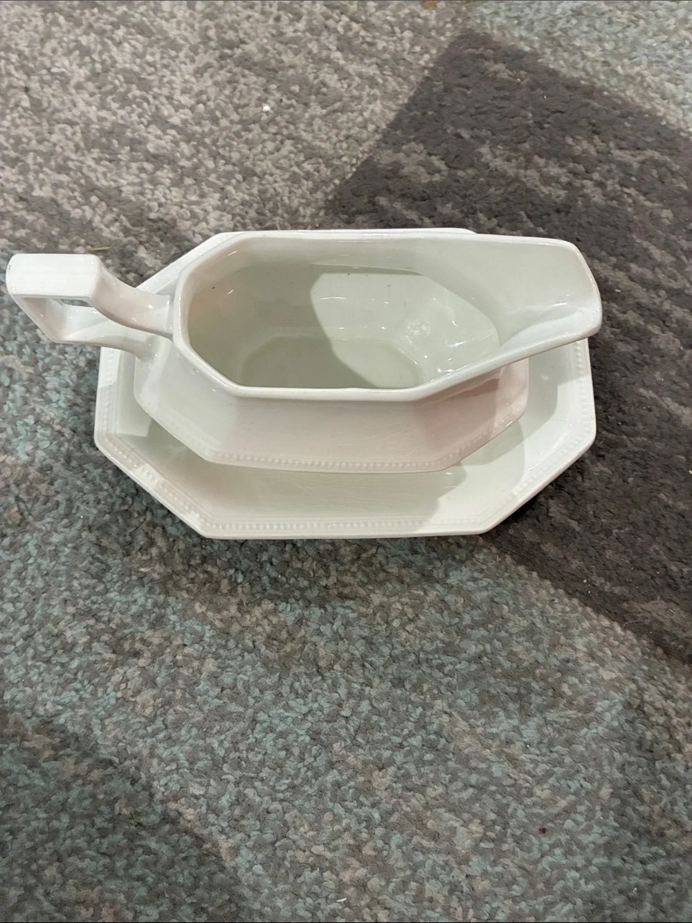 Vintage gravy boat and plate